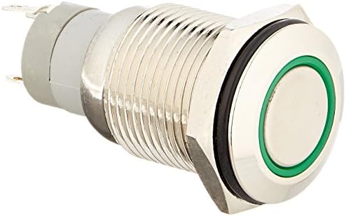 Uxcell dc 12v led angel Eye spdt travando o botão de botão de metal, 16mm