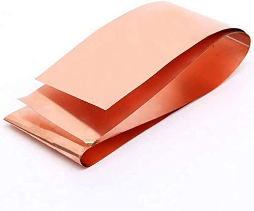 Folha de cobre de alumínio de cobre de metal xunkuaenxuan 99,9% folha de metal de cobre Cu folha de metal 0. 01x100x1000mm para artesanato aeroespacial, 0,01mm*100mm*1m de placa de latão