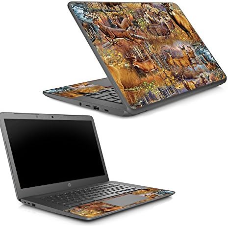 MightySkins Skin Compatível com HP Chromebook 14 G5 - Padrão de veado | Tampa protetora, durável e exclusiva do
