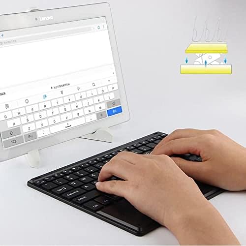 Teclado de onda de caixa compatível com o teclado Lenovo 4 - Teclado Slimkeys Bluetooth com trackpad, teclado portátil com trackpad