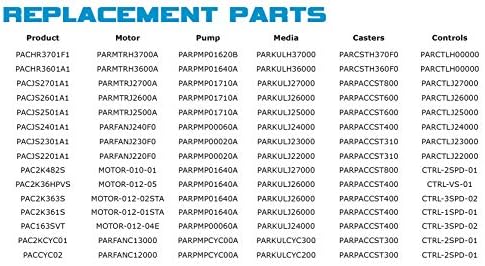 Bomba de substituição de Portacool PARPMP01640A para Portacool Pachr3601a1 Hurricane 360, Hurricane 3600, Coolers evaporativos portáteis