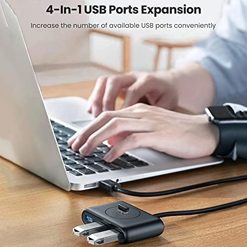 LhllHl USB Hub 4 porta USB 3.0 Splitter USB de alta velocidade para discos rígidos Teclado USB Flash Drive Teclado Adaptador USB