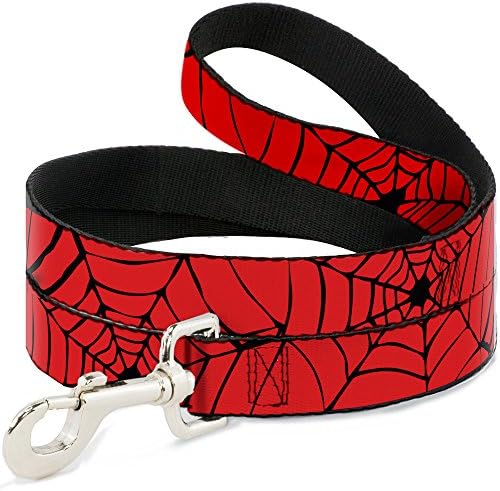 Dog Spiderweb Tweb vermelho preto 6 pés de comprimento 1,5 polegada de largura