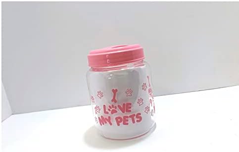 HT-3 BPA sem bPA Plástico Pet-Tight Cat Dog Treat & Alimentos Contêineres de armazenamento Losistres Pata Prinha ossos,