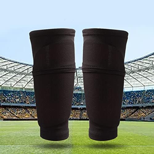 N/A 1 par de esportes de futebol de futebol da canela de manga Pad suporta a perna de suporte de futebol compressão de compressão