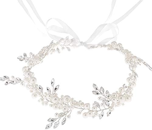 Pearl Crystal Bridal Headband Wedding Tiara Headpieces para acessórios para o cabelo da noiva para mulheres