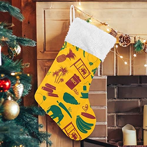 Pimilagu Sri-Lanka Country Symbols Color meias de Natal 1 pacote 17,7 , meias penduradas para decoração de Natal