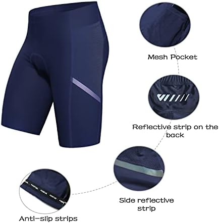 Wulibike Bicycle Shorts para homens, shorts de bicicleta acolchoada em 4D para homens preenchendo shorts de montanha de