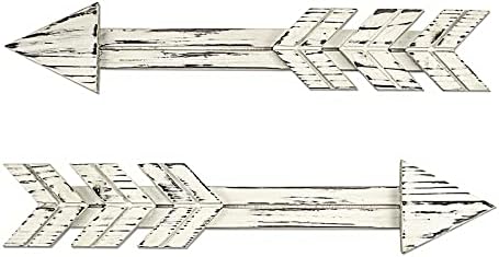 Kiragrace 2pcs 16,53 x 2,75 Fir Wood Arrows Farthouse Decorações de seta