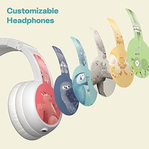 Fones de ouvido infantis Hoomkid - crianças - ajustáveis, dobráveis ​​e personalizáveis ​​- fone de ouvido com fio com