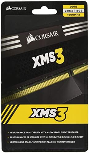 Corsair 16GB XMS3 DDR3 SDRAM 1600MHz 240 pinos 16 Kit de canal duplo DDR3 1600 CMX16GX3M2A1600C11
