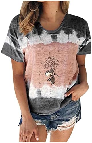 TIY Dye Tshirt Mulheres tops - Moda feminina Esqueleto impresso no pescoço redondo Blusa da camiseta curta Tops soltos Tee #1
