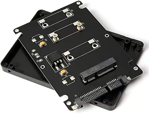 1 * conversor com parafusos de montagem, PCI-E MSATA SSD a 2,5 SATA Adaptador de conversor do gabinete de disco rígido SATA