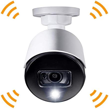 Câmera de segurança analógica interna/externa/externa de Lorex, câmera de bala adicional para sistema de vigilância com fio, dissuasão ativa e visão noturna colorida, 1 câmera de bala