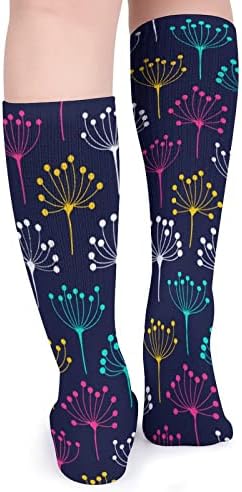 Meias unissex de flores voadoras de meias de tubo respirável