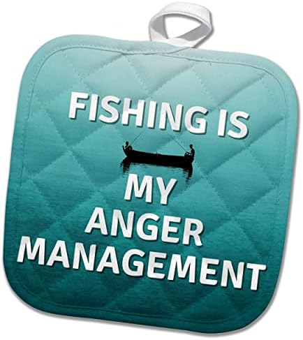 3drose Lake Life com texto de pesca é minha raiva - Potholders