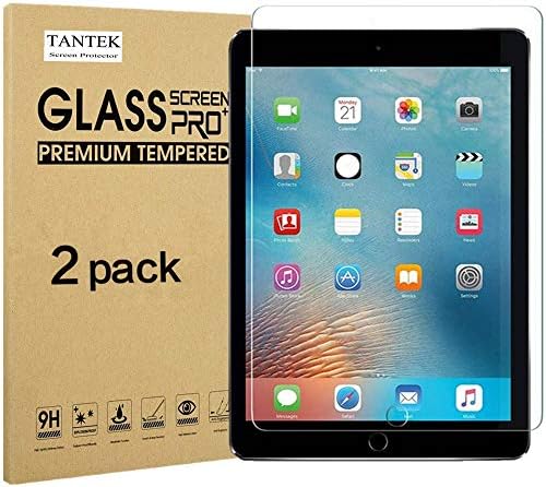 Tantek [protetor de tela de 2 pacote para iPad, iPad Air 1, iPad Air 2, iPad Pro 9,7 polegadas, filme de vidro temperado, Ultra Clear