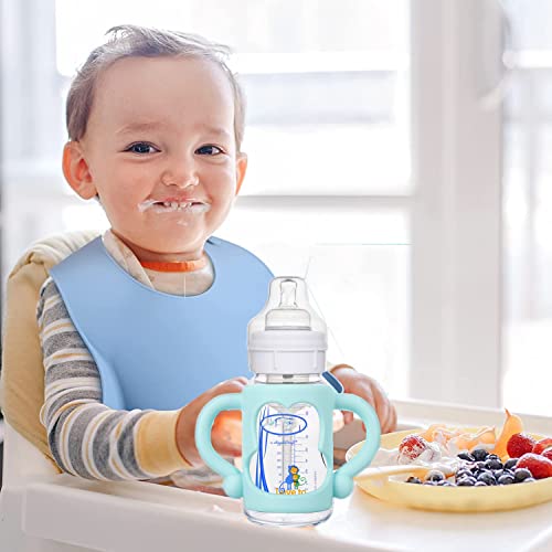 Manças de garrafas Smarbore para o Dr. Brown estreito garrafas de bebê, suporte de silicone para bebê para fácil aderência, alça