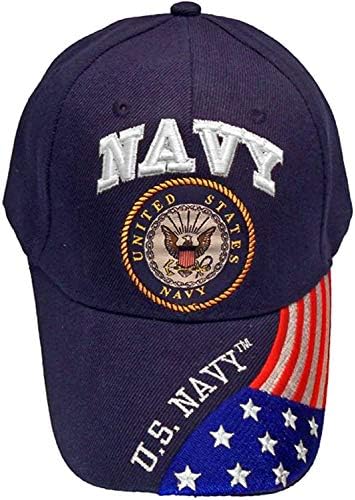NAVIA DE ESTADOS UNIDOS 3D Bordado bordado Cap Hat USA Bandeira, Vestuário Militar