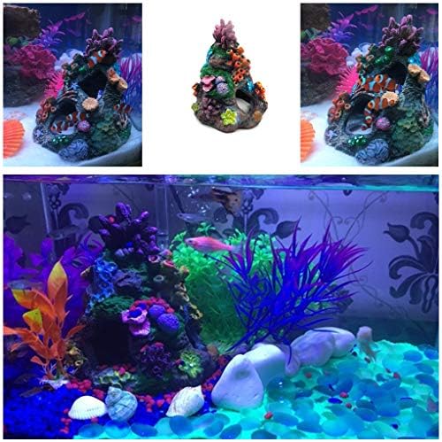 Yimaa Fish Tank Rock Decor Coral Caverna Decorações de Aquário de Coral Grande Montanha Coral Decoração de Tanques de Raia de Peixes Grande Para Marinha Betta Fish Tank Paisagem