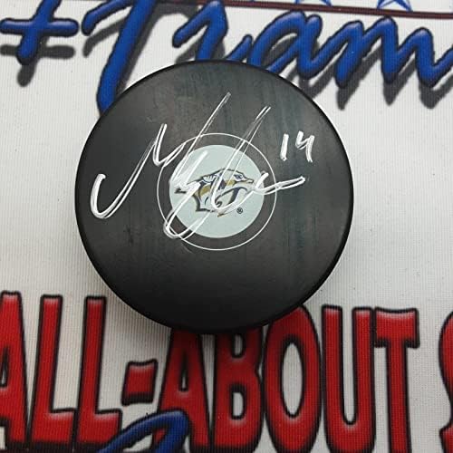 Mattias Ekholm autêntico assinado hóquei PSA autografado - Pucks autografados NHL autografados