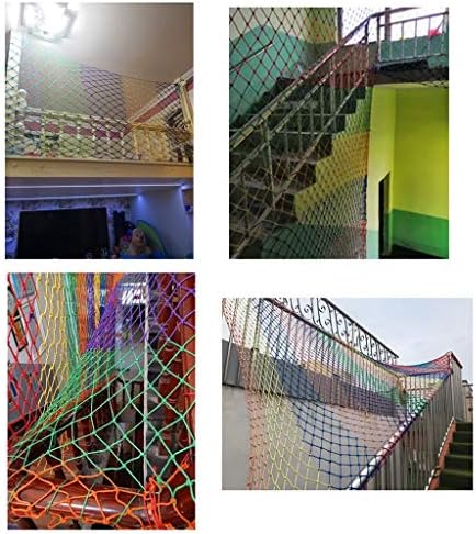 Rede multifuncional de segurança da rede infantil, cor da líquida decorativa de varanda de varanda de cerca de jardim de infância