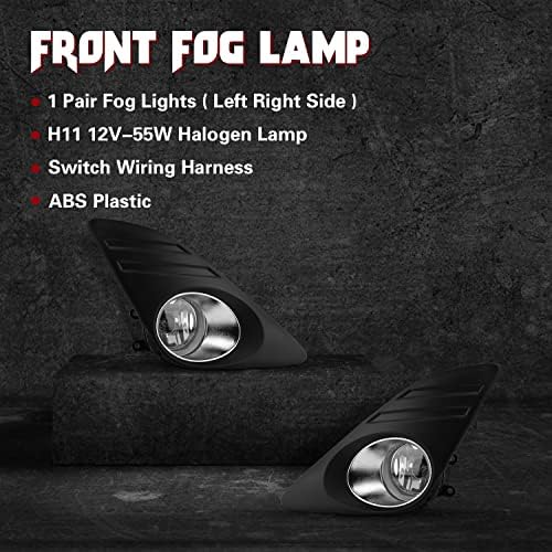 RP Notable Power, FL7010 FIX para 2012 2013 2014 Camry Clear Fog Light Kit
