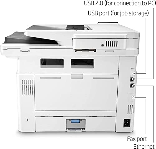 HP LaserJet Pro M428FDW Monocrome Monochrome Wireless All-In-One Laser Printer, Print & Copy & Scan & Fax para escritório em casa, 40ppm, 4800x600dpi, 2,7 Color TS, Wi-Fi, trabalha com Alexa W1A30A, Lanbertent Cable Cable