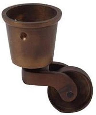 Restoradores de van Dyke Solides de gola redonda de bronze, antiguidade, roda de 1 polegada