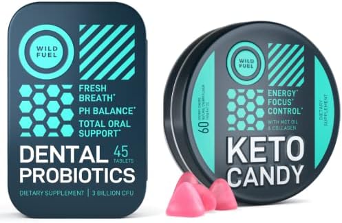 Probióticos dentários de combustível selvagem e Keto Candy MCT Gummies Pacote