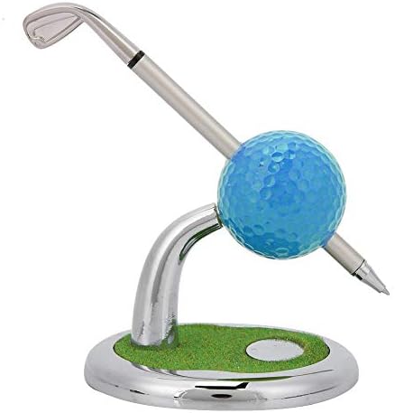 Porta de caneta de bola de golfe, aço inoxidável decorativo de golfe para presente de golfe para presente de golfe