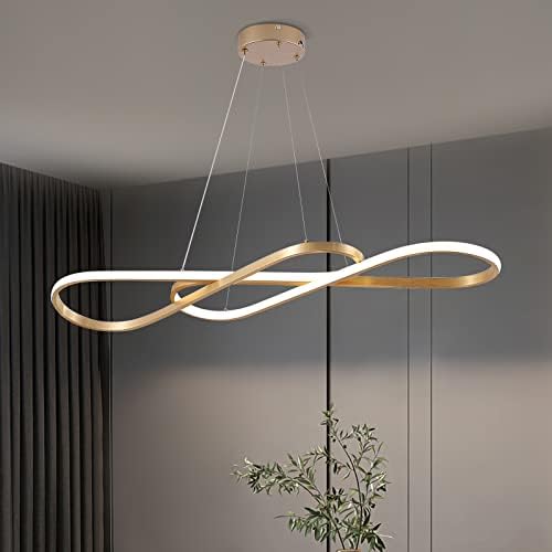 Lustre moderno LED Dimmível 45W Temperatura de cor 3000K-4000K-5000K Design criativo adequado para sala de estar para sala de