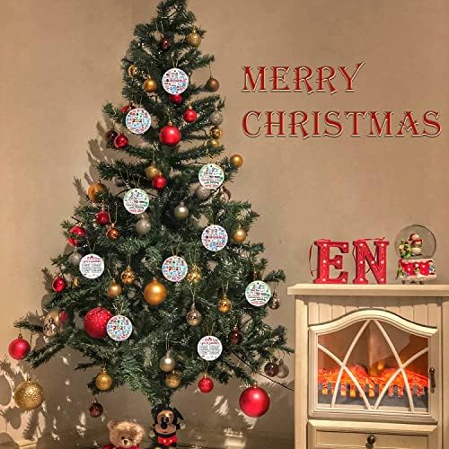 Ornamentos de árvores de natal hoish decorações engraçadas 2021 ornamento de Natal Cerâmica de dupla face pendurada ornamentos de natal decoração de casa presentes 2.8