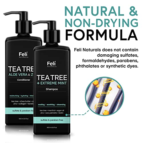 5x Força Extrema Mint e Shampoo e Condicionador Extreme Sulfato Sulfato Sem Sulfato - Resfriamento, calmante, espessamento