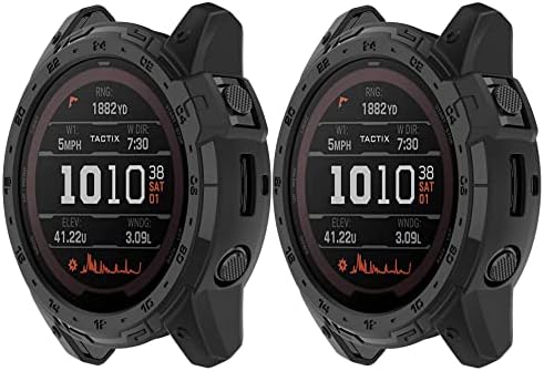 [2 pacote] Tencloud Tactix Delta Watch Cases Acessórios Compatíveis com Garmin Tactix Delta Case Robagem de proteção