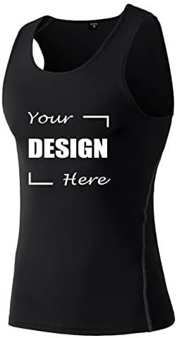 Toptie personalizada compressão de compressão masculina camisa de treinar sem mangas de ambos os lados logotipo personalizado