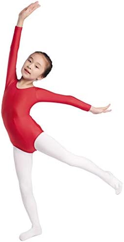 AOYLisey Girls 'Team Basic Sleeve Longa Legal Ginástica Bodysuits de Dança de Balé para Crianças