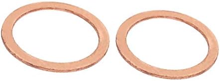 X-Dree 2pcs 32mmx42mmx1.5mm Crada de ranka de cobre de cobre arruela de arruela de trituração (2pcs 32mmx42mmx1,5mm