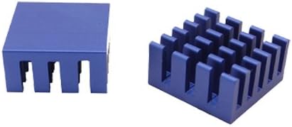 Akust Aluminium Chip dissipador de calor 0,59x0,59x0,32 polegada azul 16 pcs