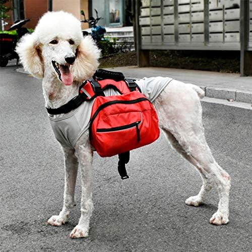 Arnês de mochila de animais de estimação, mochila de estimação destacável ao ar livre com alça de peito anti-rush para viajar