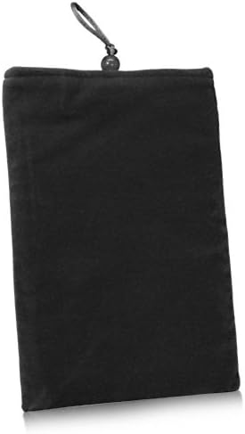 Caixa de ondas de caixa compatível com bolso de bolso Inkpad - bolsa de veludo, manga de saco de tecido de veludo macio com cordão - jato preto