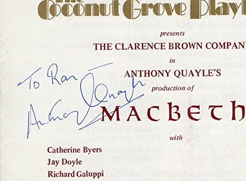 Anthony Quayle assinou o programa de playbill autografado Macbeth Bas Ba70400