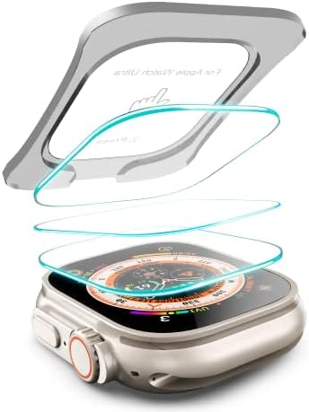 Protetor de tela da teoria da potência para Apple Watch Ultra 49mm [3 pacote] com bandeja fácil de instalação, proteção