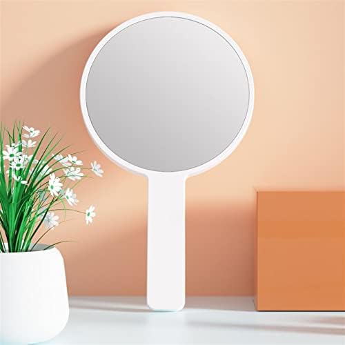 Akkis Light Up Mirror para maquiagem espelho de maquiagem portátil HD Espelho de mão redondo pequeno espelho de mão com maçane