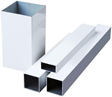 Tubo quadrado de alumínio surpresa, tamanho 50 mm x 60 mm x 1,5 mm, comprimento 2400mm/94,49 , tubulação de alumínio branco