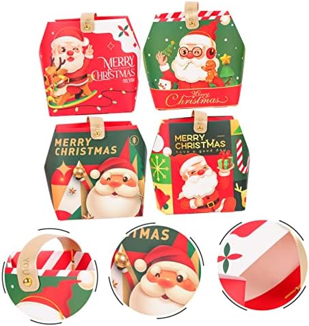 PretyZoom 32 PCs Candy Holiday Kraft Leather Envelhing Casos de design favores para Dasa Goodie Cuake embrulhando dando armazenamento de Natal Decores de festas favoritos