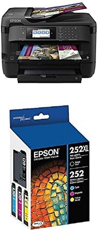 Epson WorkForce WF-7720 Printina de jato de tinta em cores sem fio com cópia, varredura, fax, Wi-Fi Direct e Ethernet,