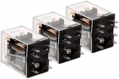 Relé intermediário Modband 5pcs HH52P MY2NJ Bobina Geral DPDT Mini interruptor de relé eletromagnético com LED 8