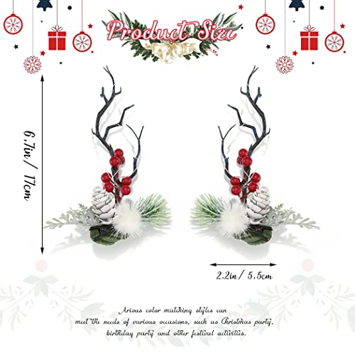 Brinie Christmas LED PINS GRANHOS DE CABELOS CHIPES DE CABELOS PRECELAS DE CABELO DE CABELO DE FLOR CLIP DE CLIP DE NATAL PARA OUTRAS