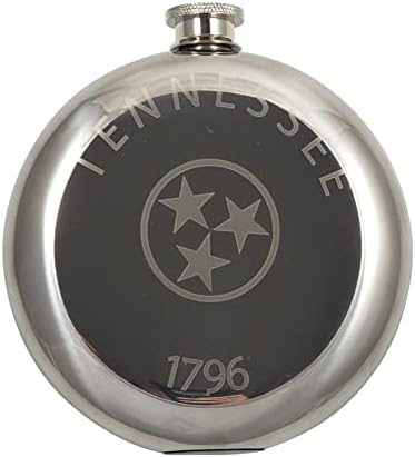 Conjunto de presentes do Tennessee Flask - com emblema Tri Star e 1796